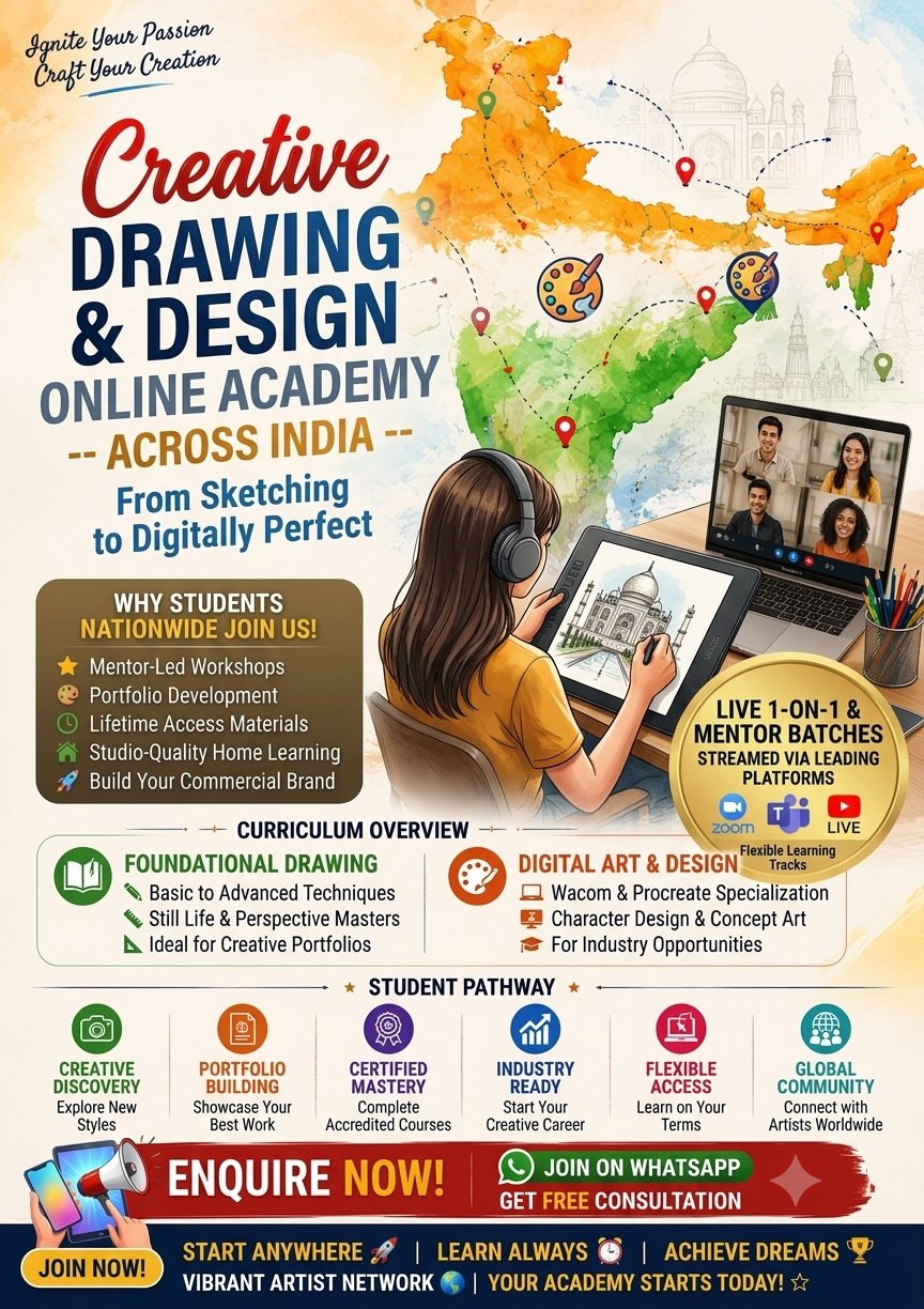 Online Drawing and Design Classes across Mumbai Maharashtra India