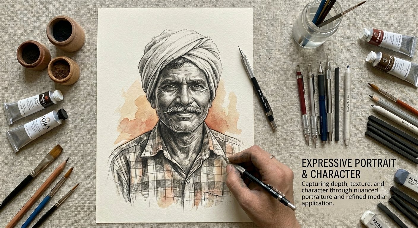 Portrait Drawing Course Bhandup Nahur Mumbai