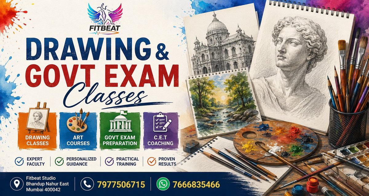 Drawing & Govt Exam Classes Bhandup Nahur Mumbai — Fitbeat Studio
